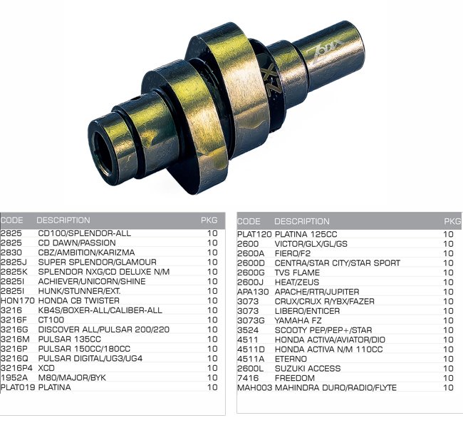 cam shaft w o bearings cam shaft w o bearings