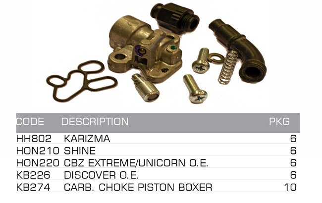 carburettor choke piston assy carburettor choke piston assy
