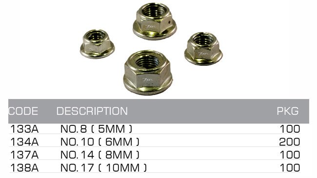 flange lock nuts