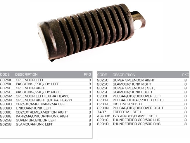 foot rest assy front